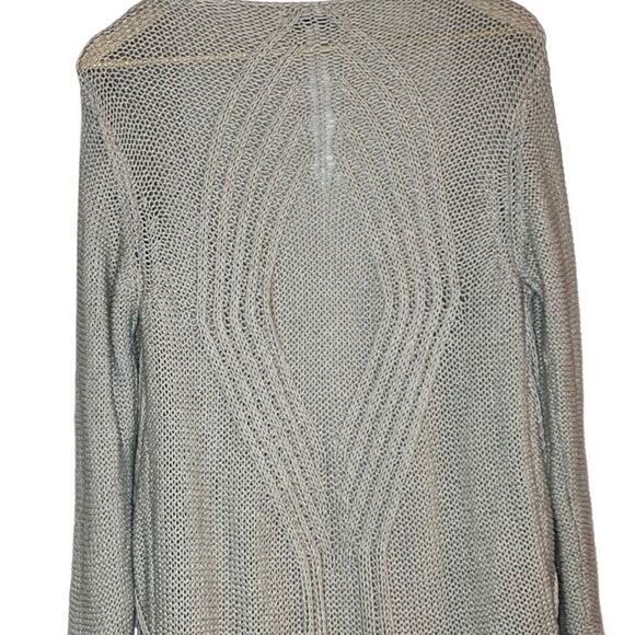 LARGE ~ Tan ~ Lineamaglia ~ Knit Tunic Cardigan ~ EUC - Picture 4 of 6